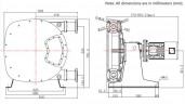 Bomba industrial de manguera JXHIN-50-CI+SS-F-NBR-P, 7.18 m3/h, 4 kW, 16 bar, 380V
