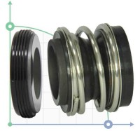 Торцевое механическое уплотнение R-MG1S20 20, SIC/SIC, VITON, 304, FG