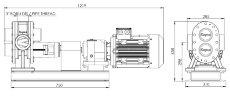 Pompe à engrenages Kupar Kupar KHP 3"-PD111 pour adhésif, 5,5 kW, 396 tr/min, avec motoréducteur
