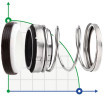 Торцевое уплотнение вала R-21UK 70, CЕR/CAR, EPDM, 304, N