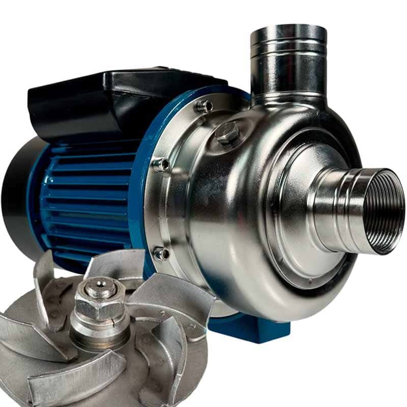 Pump for washing vegetables and fruits TS100, 0.75 kW, AISI 304, 380V/50Hz, 2900 rpm with open impeller