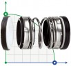 Уплотнение двойное R-4701 48, CAR/SIC/CAR/SIC, NBR, 304, Т1В
