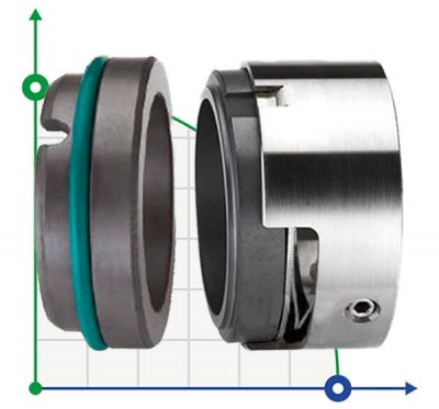 Ущільнення механічне торцеве R-M7N 43, SIC/SIC, VITON, 304, G9