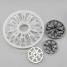 Płytka plastikowa Rosette Ring, PP, 51x19x(3x3), Plastic Teller Rosette Ring