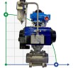 PN16 DN15 Шаровой резьбовой кран AISI 304, Seat PTFE с пневмоприводом двойного действия, пневморозпод. 5/2, катушка 24В, коробка концевых выкл.LS10