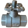 PN16 DN15 Шаровой резьбовой кран AISI 304, Seat PTFE с пневмоприводом двойного действия, пневморозпод. 5/2, катушка 24В, коробка концевых выкл.LS10