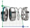 Ущільнення механічне торцеве R-1527 100, SIC/SIC, VITON, 304, T5S43