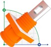 JC-CN12-SC-01-T, 250A ,1500V DC connector socket for energy storage systems through hole, orange