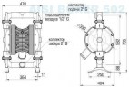 The pneumatic diaphragm pumps BOXER 502 Alu IB502-AL-HTTLT--