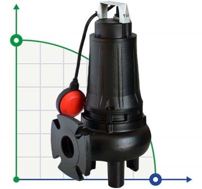 Submersible pump Dreno DNB 65-2/110 M with two-channel S-shaped flow impeller