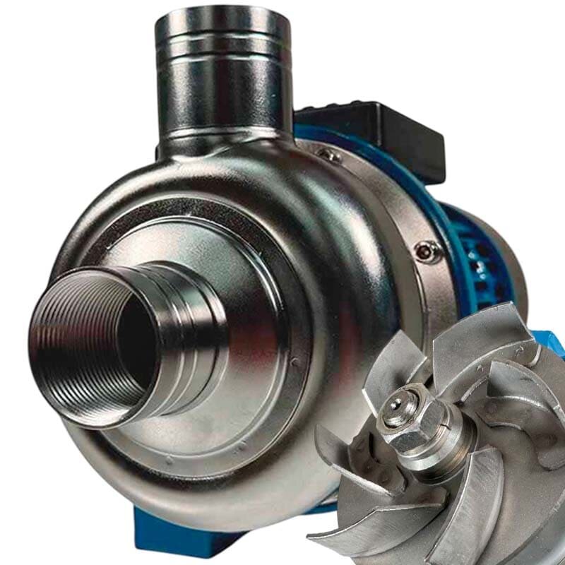 Насос для умеренно грязной воды TS200, 1,5 кВт, AISI 304, 380В/50Гц, 2900 об/мин с открытым рабочим колесом