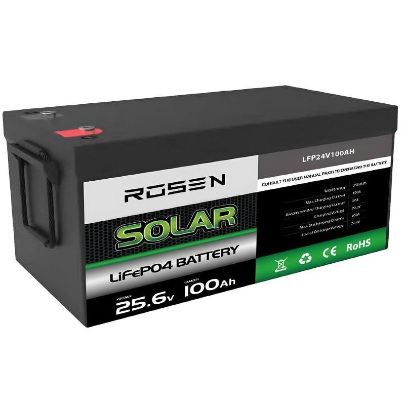 Lithium-iron-phosphate battery 25.6V 100Ah LiFePO4, LFP floor standing with EVE 3.2V 100Ah LiFePO4 grade A cells