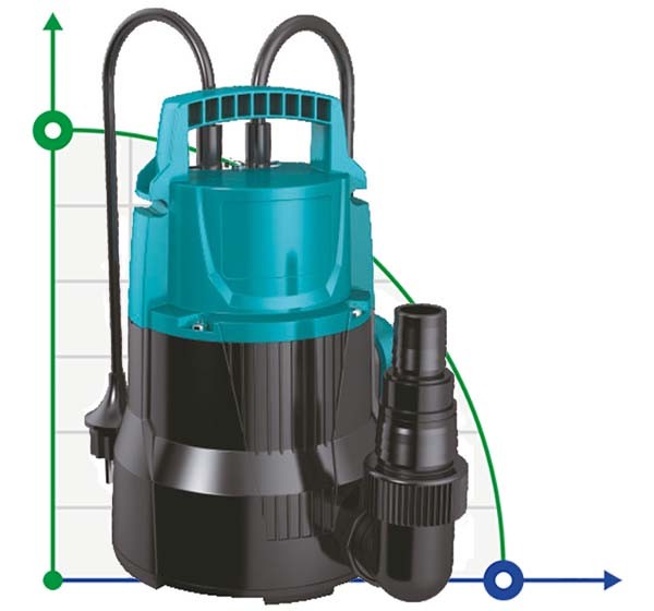 Pompe de jardin de drainage 0,4 kW Hmax 6m Qmax 150l/min LEO