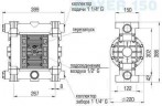 Bomba neumática de membrana BOXER 150 Alu IB150-AL-HTTRT--
