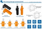 JC-CN12-W-01, 250A, 1500V DC, przekrój 70mm² wtyczka akumulatora, pomarańczowa