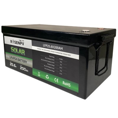 Batterie lithium-fer-phosphate (lithium-ferrum) 25,6V 200Ah LiFePO4, LFP sur pied avec éléments EVE 3,2V 100Ah LiFePO4 grade A