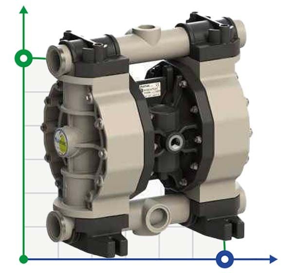 Bomba neumática de diafragma PHOENIX P250 PP SANTOPRENE+PTFE ATEX