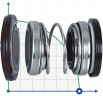 Двойное уплотнение вала насоса R-4702 50, CAR/SIC/SIC/SIC, VITON, 304