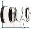 Механічне ущільнення R-31K 2.1/2, CAR/CER, EPDM, 304, N