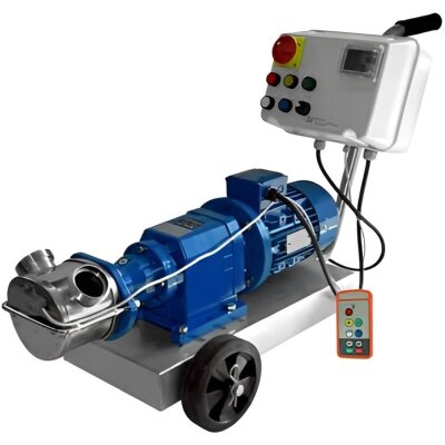 Bomba de cera con impulsor LIVERANI INV MAJOR 60 NR TF 2,2kW, 50-900rpm, 380V con convertidor de frecuencia, control remoto (15 m), sobre carro