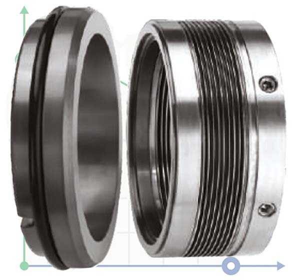 Joints à soufflet métallique R-MFL85N 43, CAR/SIC, VITON, 316, G9