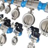 PN16 DN80 Задвижка Баттерфляй, корпус и диск AISI 304, PTFE с пневмоприводом двойного действия, позиционер 4-20MA