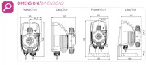 Electromagnetic metering pumps PDE HC997-1A 02-08/05-05/07-02 230V PVDF-PTFE-VT