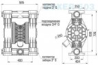 Пневматический мембранный насос BOXER 503 Plastic PVDF