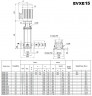 Многоступенчатый насос из нержавеющей стали EVXE 15/1, 1,1 кВт, 24 м3/ч, 14,9м, 380V/T, AISI 304 (EBARA EVM)