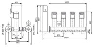 Pressure boosting station Wilo-SiBoost Smart 4 Helix VE1603/3kW