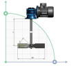 Stirrer made of stainless steel ML501295, 0,75 kW, 95 rpm