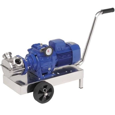 Pompe à impulseur pour de produits alimentaires visqueux LIVERANI VA MAXI 80 NR TF 4kW, 150-600tr/min, 380V avec variateur, sur chariot