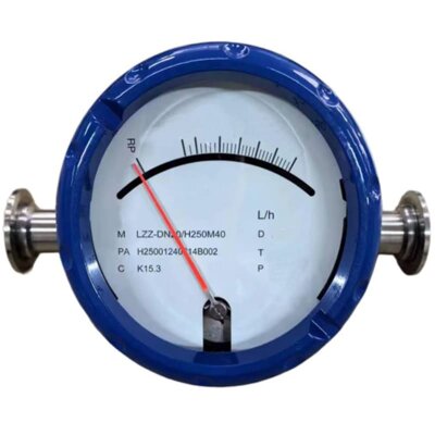 DN25 Durchflussmesser (Rotameter) Edelstahl AISI 316L KLZZ/PN10 (Wasser für Injektionszwecke), 500–5000 l/h Clamp, 85–99 °C, 4–20 mA + 485 Mbps