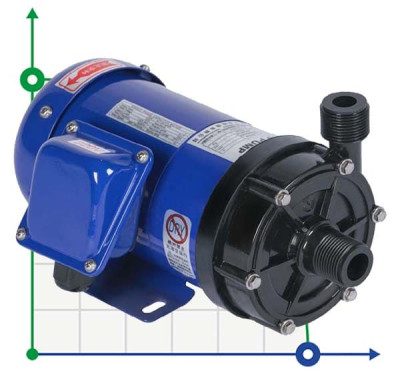 Pompe chimique MD-F-202SAE-5V22AYS, PP, 27L/min, 3m, 220V