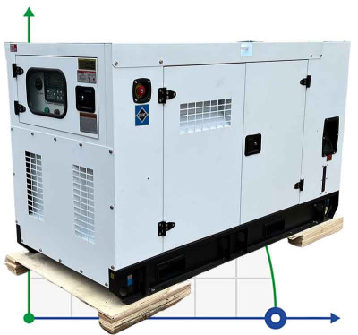 Générateur diesel industriel KDE-25000 avec ATS, moteur Ricardo 25kVA, 20kW, 380V/50HZ type fermé