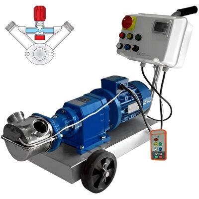 Pompa wirnikowa LIVERANI INV MINOR 40+BY-PASS NR MF 1,87kW, 50-900obr./min, 220V z przetwornicą częstotliwości, sterowanie zdalne (15 m), na wózku