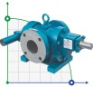 JKRN 400 4", 50 m3/h, CS pompe à engrenages pour liquides visqueux