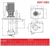 ADV 80/PP/800/0.75HP/2800/BSP - вертикальний відцентровий насос