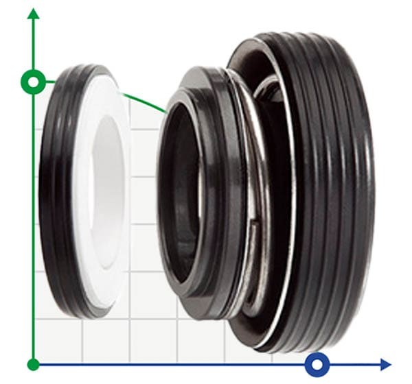 Mechanical seal R-6SB 30, SIC/SIC, NBR, 304