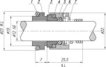 Уплотнение вала Lowara R-LW 12, CAR/SIC, EPDM, 304