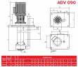 ADV 90/PP/250/0.75HP/2800/BSP - вертикальний відцентровий насос