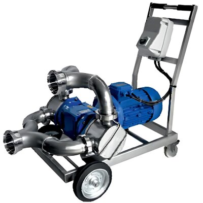 Bomba de impulsor LIVERANI RID MAXI Doble 2Q NR TF 5.5-3.0kW, 470-235rpm, 380V con reductor, sobre carro con panel de control estándar