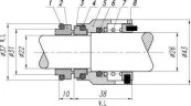 Торцевое уплотнение Lowara R-LWR 22, CAR/SIC, EPDM, 304