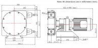 Pompe à tuyau industrielle JXHIN-20-CI-NR-P, 391 l/h, 0,55 kW, 10 bar, 380V