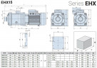 Pompe multicellulaire horizontale pour systèmes d'osmose inverse EHX 15/2, 1,5 kW, 25 m3/h, 29m, 220V/M, AISI 304 (EBARA MATRIX)