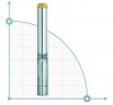 Bomba centrífuga de pozo 0.55kW H 77(66)m Q 55(30)l/min Ø102mm (cable 45m) AQUATICA (DONGYIN)