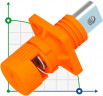 CN08-LSP200A-01-M, 200A, 1500V DC bolt connector, threaded hole, orange