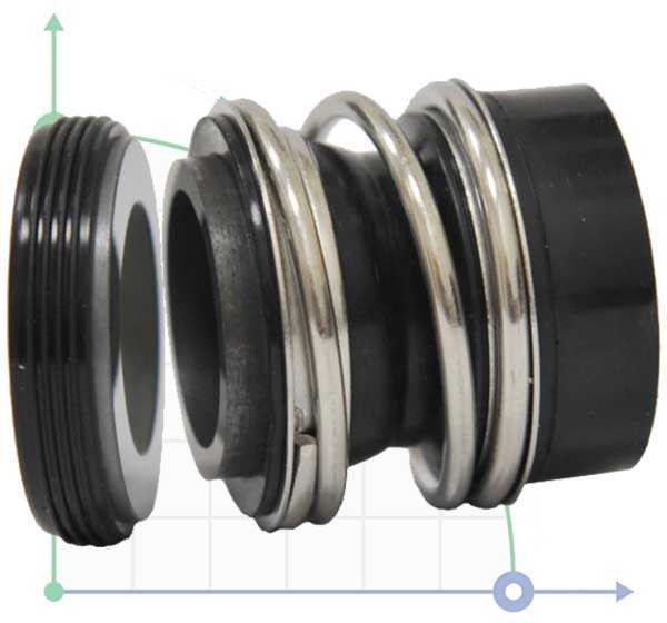 Торцевое уплотнение вала R-MG12 43, SIC/SIC, VITON, 304, G60