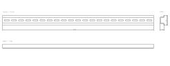 6ES5710-8MA21, SIMATIC, Carril de montaje estándar 35mm, Longitud 530 mm para armarios de 600 mm
