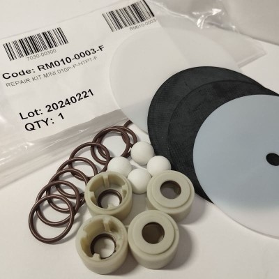 Kit de réparation pour pompe à membrane ALPHADYNAMIC RUBY 010P-P-NTPT-F, code pièces détachées KIT kit : RM010-0003-F